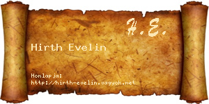 Hirth Evelin névjegykártya